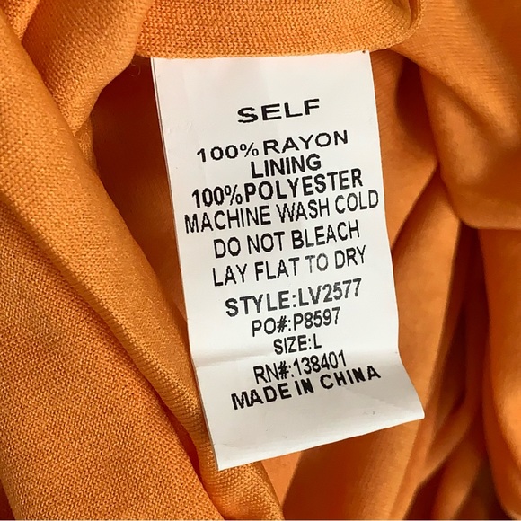 TALULAH Dress Orange Maxi Size Large - Picture 11 of 11